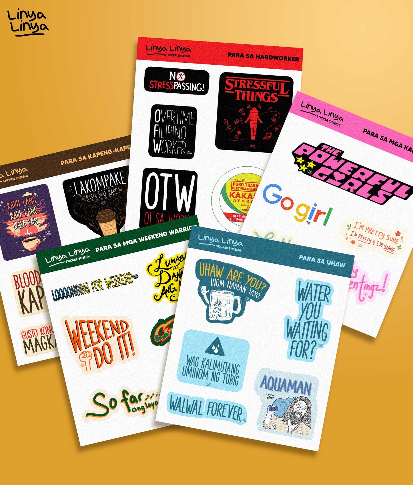 Linya-Linya Sticker Packs: Para Sa Hardworker